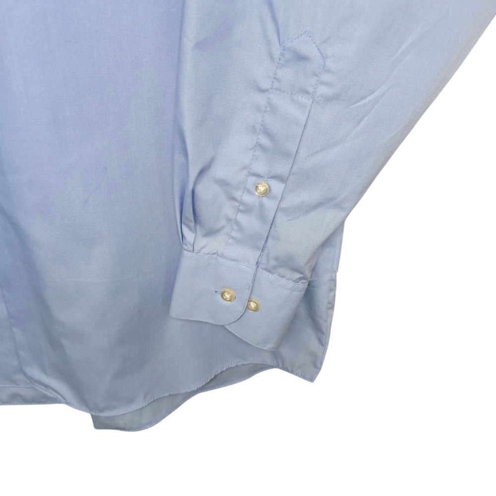 Van Heusen Dress Shirt Mens 15.5 32/33 Medium Blue Button Regular Fit Career - Picture 2 of 8